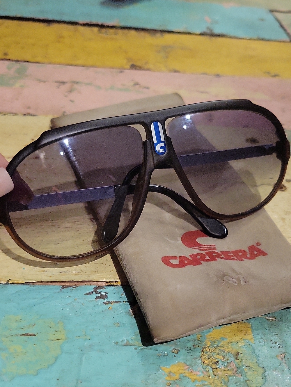 Carrera Men’s Brown Gradient Aviator Sunglasses